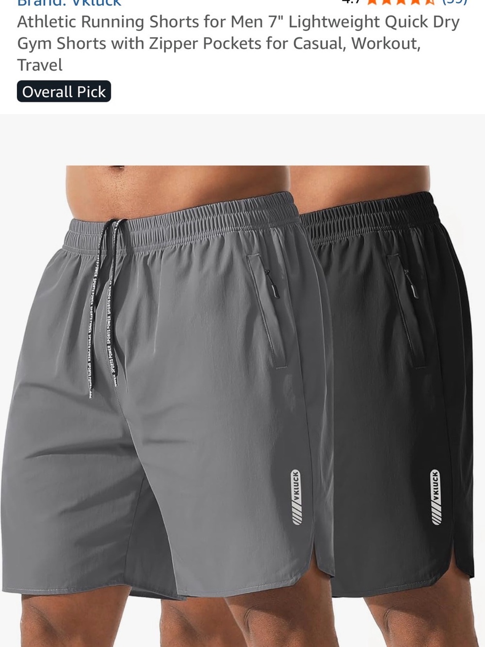 Men’s Quick-Dry Athletic Shorts in Gray